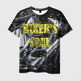 Мужская футболка 3D с принтом Bikers Soul | Душа байкера в Курске, 100% полиэфир | прямой крой, круглый вырез горловины, длина до линии бедер | Тематика изображения на принте: bikers soul | moto | soul | байк | байкер | душа | душа байкера | мото | мотоцикл