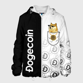 Мужская куртка 3D с принтом DOGECOIN / DOGE / КАРМАН в Екатеринбурге, ткань верха — 100% полиэстер, подклад — флис | прямой крой, подол и капюшон оформлены резинкой с фиксаторами, два кармана без застежек по бокам, один большой потайной карман на груди. Карман на груди застегивается на липучку | crypto | cryptocurrency | doge | dogecoin | elon mask | pattern | trading | биржа криптовалют | градиент. | доги | догикоин | илон маск | криптовалюта | мем | трейдинг | узор | черное белое