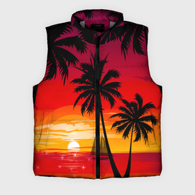 Мужской жилет утепленный 3D с принтом Гавайский закат в Курске,  |  | Тематика изображения на принте: гавайи | закат | корабль | лето | море | отдых | пальмы | пейзаж | песок | пляж | природа | тропики