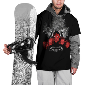 Накидка на куртку 3D с принтом Metalocalypse в Екатеринбурге, 100% полиэстер |  | dethklok | metalocalypse | апокалипсис | вильям мердерфэйс | металл | металлапокалипсис | мульт | мультфильм | пиклз | рок группа | сквизгаард эксплоужен | токи вортуз