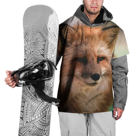 Накидка на куртку 3D с принтом Строгая лисица в Екатеринбурге, 100% полиэстер |  | fox | foxy | животное | звери | лиса | лисенок | лисичка | милая | рыжая | фокс