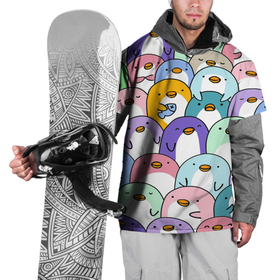 Накидка на куртку 3D с принтом Пингвины в Санкт-Петербурге, 100% полиэстер |  | Тематика изображения на принте: морские птицы | пингвин | пингвины | птица | птицы | птички | рыбка