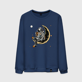 Мужской свитшот хлопок с принтом Космонавт пьет кофе на луне в Тюмени, 100% хлопок |  | adventure | coffee | cosmonaut | cosmos | moon | space | астронавт | космонавт | космос | кофе | луна