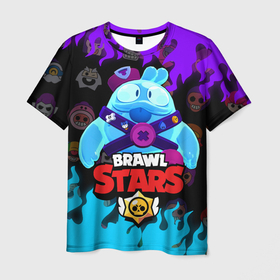 Мужская футболка 3D с принтом SQUEAK [1] , 100% полиэфир | прямой крой, круглый вырез горловины, длина до линии бедер | android | brawl | brawl stars | clash | game | squeak | stars | андроид | игра | мобильные игры | скуик