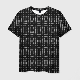 Мужская футболка 3D с принтом ДВОИЧНЫЙ КОД | ПРОГРАММИСТ (Z) в Белгороде, 100% полиэфир | прямой крой, круглый вырез горловины, длина до линии бедер | anonymus | cms | cod | css | hack | hacker | html | it | java | php | program | texture | www | айти | аноним | анонимус | взлом | двоичный код | код | кодинг | программа | программист | текстура | хак | хакер