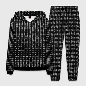 Мужской костюм 3D с принтом ДВОИЧНЫЙ КОД | ПРОГРАММИСТ (Z) в Рязани, 100% полиэстер | Манжеты и пояс оформлены тканевой резинкой, двухслойный капюшон со шнурком для регулировки, карманы спереди | anonymus | cms | cod | css | hack | hacker | html | it | java | php | program | texture | www | айти | аноним | анонимус | взлом | двоичный код | код | кодинг | программа | программист | текстура | хак | хакер