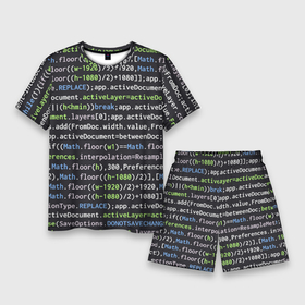 Мужской костюм с шортами 3D с принтом JAVASCRIPT | ПРОГРАММИСТ (Z) ,  |  | anonymus | cms | cod | css | hack | hacker | html | it | java | javascript | php | program | texture | www | айти | аноним | анонимус | взлом | код | кодинг | программа | программист | текстура | хак | хакер
