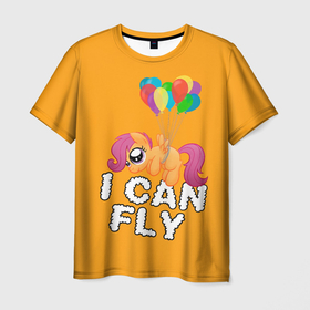 Мужская футболка 3D с принтом Я могу летать в Кировске, 100% полиэфир | прямой крой, круглый вырез горловины, длина до линии бедер | my little pony | дружба это чудо | единорог | единороги | май литл пони | мульт | мультфильм | радуга