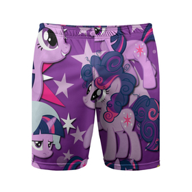 Мужские шорты спортивные с принтом Twilight Sparkle ,  |  | my little pony | дружба это чудо | единорог | единороги | май литл пони | мульт | мультфильм