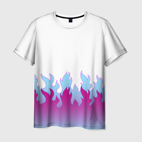 Мужская футболка 3D с принтом ПЛАМЯ 1.0 , 100% полиэфир | прямой крой, круглый вырез горловины, длина до линии бедер | fire | flame | flamer | горячий | лето | неон | нитро | огонь | ретро | стиль | тренд | языки пламени | яркий