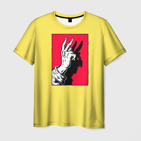 Мужская футболка 3D с принтом V  значит победа в Курске, 100% полиэфир | прямой крой, круглый вырез горловины, длина до линии бедер | жест | знак | пальцы | распальцовка | символика | театр теней | тень