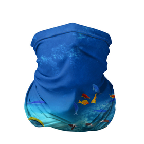 Бандана-труба 3D с принтом Морской мир в Кировске, 100% полиэстер, ткань с особыми свойствами — Activecool | плотность 150‒180 г/м2; хорошо тянется, но сохраняет форму | вода | море | морская вода | морские животные | морские жители | морской мир | океан | рыбки | рыбы