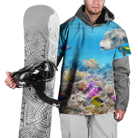 Накидка на куртку 3D с принтом Морской мир в Тюмени, 100% полиэстер |  | вода | море | морская вода | морские животные | морские жители | морской мир | океан | рыбки | рыбы