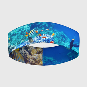 Повязка на голову 3D с принтом Морской мир ,  |  | вода | море | морская вода | морские животные | морские жители | морской мир | океан | рыбки | рыбы