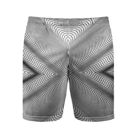 Мужские шорты спортивные с принтом Линии иллюзия в Курске,  |  | psychedelic | абстрактные | абстракция | иллюзия | линии | обман | психоделика | психоделический
