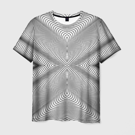 Мужская футболка 3D с принтом Линии иллюзия , 100% полиэфир | прямой крой, круглый вырез горловины, длина до линии бедер | psychedelic | абстрактные | абстракция | иллюзия | линии | обман | психоделика | психоделический