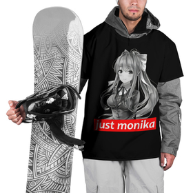 Накидка на куртку 3D с принтом Just Monika , 100% полиэстер |  | anime | game | games | monika | natsuki | sayori | yuri | аниме | визуальный роман | доки доки | игра | игры | литературный клуб | моника | нацуки | саёри | юри