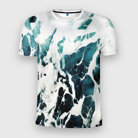 Мужская футболка 3D Slim с принтом море , 100% полиэстер с улучшенными характеристиками | приталенный силуэт, круглая горловина, широкие плечи, сужается к линии бедра | ocean | sea | киты | море | морской принт | морской фон | океан | паттерн | рыбы | текстуры