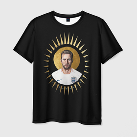 Мужская футболка 3D с принтом Harry Kane в Тюмени, 100% полиэфир | прямой крой, круглый вырез горловины, длина до линии бедер | harry kane | золотой оттенок | картина маслом | футболист