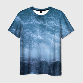Мужская футболка 3D с принтом океан , 100% полиэфир | прямой крой, круглый вырез горловины, длина до линии бедер | Тематика изображения на принте: ocean | sea | киты | море | морские мотивы | морской принт | морской фон | океан | паттерн | рыбы | текстуры