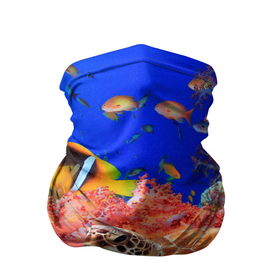 Бандана-труба 3D с принтом Морская черепаха в Санкт-Петербурге, 100% полиэстер, ткань с особыми свойствами — Activecool | плотность 150‒180 г/м2; хорошо тянется, но сохраняет форму | кораллы | море | морская черепаха | подводный мир | рыбки