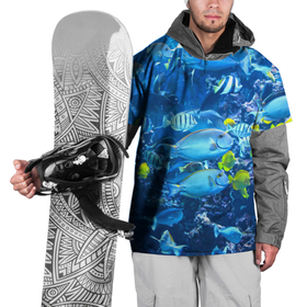 Накидка на куртку 3D с принтом Коралловые рыбки в Петрозаводске, 100% полиэстер |  | Тематика изображения на принте: коралловые | море | подводный мир | рыбки