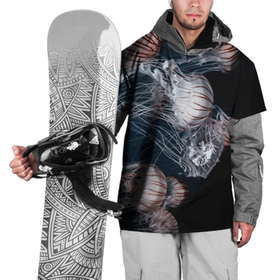 Накидка на куртку 3D с принтом Медузы , 100% полиэстер |  | глубина | медузы | море | морские обитатели | океан | подводный мир