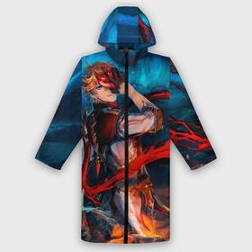 Дождевик унисекс 3D с принтом Tartaglia art в городе Новоалтайск,  |  | art | fanart | game | genshin | impact | tartaglia | тарталья