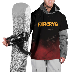 Накидка на куртку 3D с принтом Far Cry 6 в Екатеринбурге, 100% полиэстер |  | Тематика изображения на принте: far cry 6 | дым | игра | лого | надпись | частицы
