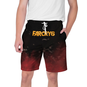 Мужские шорты 3D с принтом Far Cry 6 в Белгороде,  полиэстер 100% | прямой крой, два кармана без застежек по бокам. Мягкая трикотажная резинка на поясе, внутри которой широкие завязки. Длина чуть выше колен | far cry 6 | дым | игра | лого | надпись | частицы