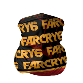 Бандана-труба 3D с принтом Far Cry 6 в Новосибирске, 100% полиэстер, ткань с особыми свойствами — Activecool | плотность 150‒180 г/м2; хорошо тянется, но сохраняет форму | far cry 6 | дым | игра | капли | лого | надпись | частицы