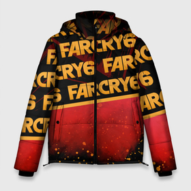 Мужская зимняя куртка 3D с принтом Far Cry 6 в Белгороде, верх — 100% полиэстер; подкладка — 100% полиэстер; утеплитель — 100% полиэстер | длина ниже бедра, свободный силуэт Оверсайз. Есть воротник-стойка, отстегивающийся капюшон и ветрозащитная планка. 

Боковые карманы с листочкой на кнопках и внутренний карман на молнии. | Тематика изображения на принте: far cry 6 | дым | игра | капли | лого | надпись | частицы
