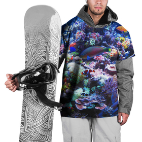 Накидка на куртку 3D с принтом Коралловые рыбки , 100% полиэстер |  | Тематика изображения на принте: коралловые | кораллы | море | морские обитатели | океан | подводный мир | рыбки