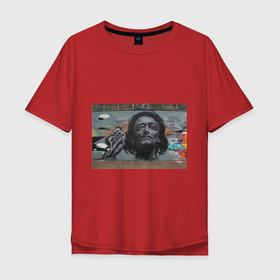 Мужская футболка хлопок Oversize с принтом Сальвадор Дали  в Петрозаводске, 100% хлопок | свободный крой, круглый ворот, “спинка” длиннее передней части | граффити | рисунок на стене | сальвадор
