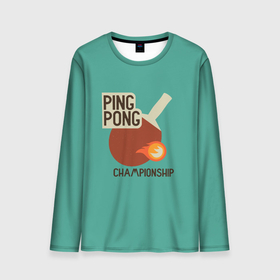 Мужской лонгслив 3D с принтом ping-pong , 100% полиэстер | длинные рукава, круглый вырез горловины, полуприлегающий силуэт | ping pong | sport | tennis | настольный теннис | пинг понг | ракетка | спорт | теннис