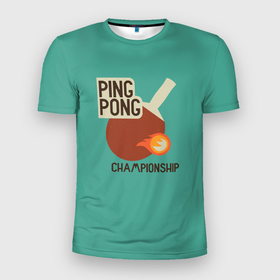 Мужская футболка 3D спортивная с принтом ping-pong в Тюмени, 100% полиэстер с улучшенными характеристиками | приталенный силуэт, круглая горловина, широкие плечи, сужается к линии бедра | Тематика изображения на принте: ping pong | sport | tennis | настольный теннис | пинг понг | ракетка | спорт | теннис