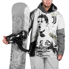 Накидка на куртку 3D с принтом Криштиану Роналду в Кировске, 100% полиэстер |  | cristiano ronaldo | fc juventus | криштиану роналду | фк ювентус | футбол | футболист
