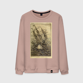 Мужской свитшот хлопок с принтом кракен в Екатеринбурге, 100% хлопок |  | ocean | sea | sea animal | винтаж | графика | кальмар | кораблекрушение | корабль | кракен | море | океан | осьминог | рисунок | средневековье