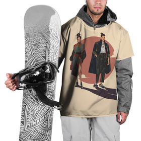 Накидка на куртку 3D с принтом Катара и Сокка в Тюмени, 100% полиэстер |  | aang | appa | avatar | avatar the last airbender | azula | iroh | katara | momo | sokka | toph | zuko | аанг | аватар | аватар легенда об аанге | азула | дядя айро | зуко | катара | сокка | тоф