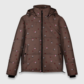 Мужская зимняя куртка 3D с принтом The Binding of Isaac small pattern в Екатеринбурге, верх — 100% полиэстер; подкладка — 100% полиэстер; утеплитель — 100% полиэстер | длина ниже бедра, свободный силуэт Оверсайз. Есть воротник-стойка, отстегивающийся капюшон и ветрозащитная планка. 

Боковые карманы с листочкой на кнопках и внутренний карман на молнии. | 2d | binding | isaac | rpg | the bindding of isaac | герой | жертва | жертвоприношение | жестокость | игра | инферно | исаак | лого | монстр | мультяшный | нечисть | персонаж | подвал | подземелье | слезы | тьма