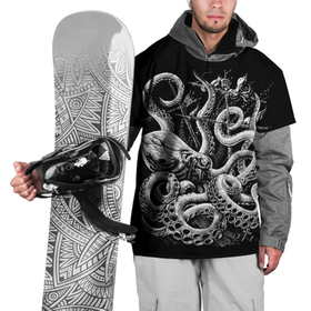 Накидка на куртку 3D с принтом Кракен Монстр , 100% полиэстер |  | Тематика изображения на принте: animal | beast | kraken | monster | ocean | octopus | sea | ship | water | вода | животные | звери | корабль | кракен | монстр | море | океан | осьминог | рыбы | щупальца