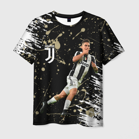 Мужская футболка 3D с принтом Juventus Пауло Дибала в Белгороде, 100% полиэфир | прямой крой, круглый вырез горловины, длина до линии бедер | cr7 | juve | juventus | paulo dybala | ronaldo | пауло дибала | роналдо | ювентус