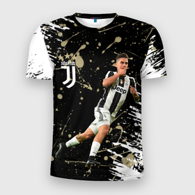 Мужская футболка 3D спортивная с принтом Juventus Пауло Дибала в Курске, 100% полиэстер с улучшенными характеристиками | приталенный силуэт, круглая горловина, широкие плечи, сужается к линии бедра | cr7 | juve | juventus | paulo dybala | ronaldo | пауло дибала | роналдо | ювентус