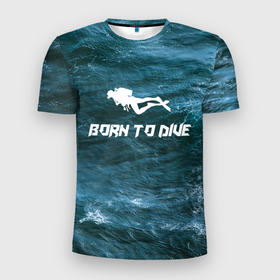 Мужская футболка 3D спортивная с принтом дайвинг , 100% полиэстер с улучшенными характеристиками | приталенный силуэт, круглая горловина, широкие плечи, сужается к линии бедра | аквалангист | глубина | дайвинг | море | ныряние | океан | плавание | скафандр