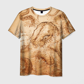 Мужская футболка 3D с принтом Кракен в Белгороде, 100% полиэфир | прямой крой, круглый вырез горловины, длина до линии бедер | кракен | морское чудовище