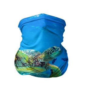 Бандана-труба 3D с принтом Морская черепаха в Санкт-Петербурге, 100% полиэстер, ткань с особыми свойствами — Activecool | плотность 150‒180 г/м2; хорошо тянется, но сохраняет форму | морская черепаха | океан | подводный мир | черепаха