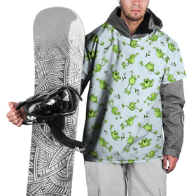 Накидка на куртку 3D с принтом Веселые лягушки в Рязани, 100% полиэстер |  | Тематика изображения на принте: веселая лягушка | лягушка | лягушки | ромашки