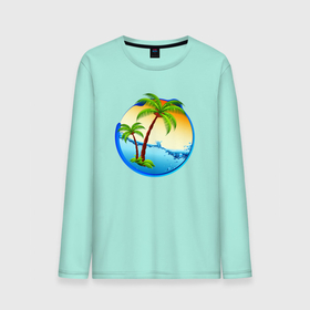 Мужской лонгслив хлопок с принтом palm beach в Белгороде, 100% хлопок |  | beach | ocean | palm trees | sea | summer | sun | sunset | vacation | закат | лето | море | океан | отдых | отпуск | пальмы | пляж | солнце