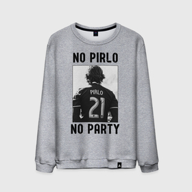 Мужской свитшот хлопок с принтом No Pirlo no party , 100% хлопок |  | andrea pirlo | football | juventus | pirlo | vdkarsvet | андреа пирло | пирло | футбол | ювентус