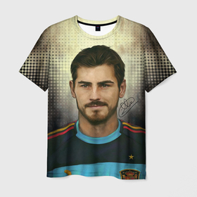 Мужская футболка 3D с принтом Iker Casillas в Петрозаводске, 100% полиэфир | прямой крой, круглый вырез горловины, длина до линии бедер | casillas | football | iker | iker casillas | porto | real | real madrid | vdkarsvet | икер | икер касильяс | касильяс | потру | реал | реал мадрид | футбол